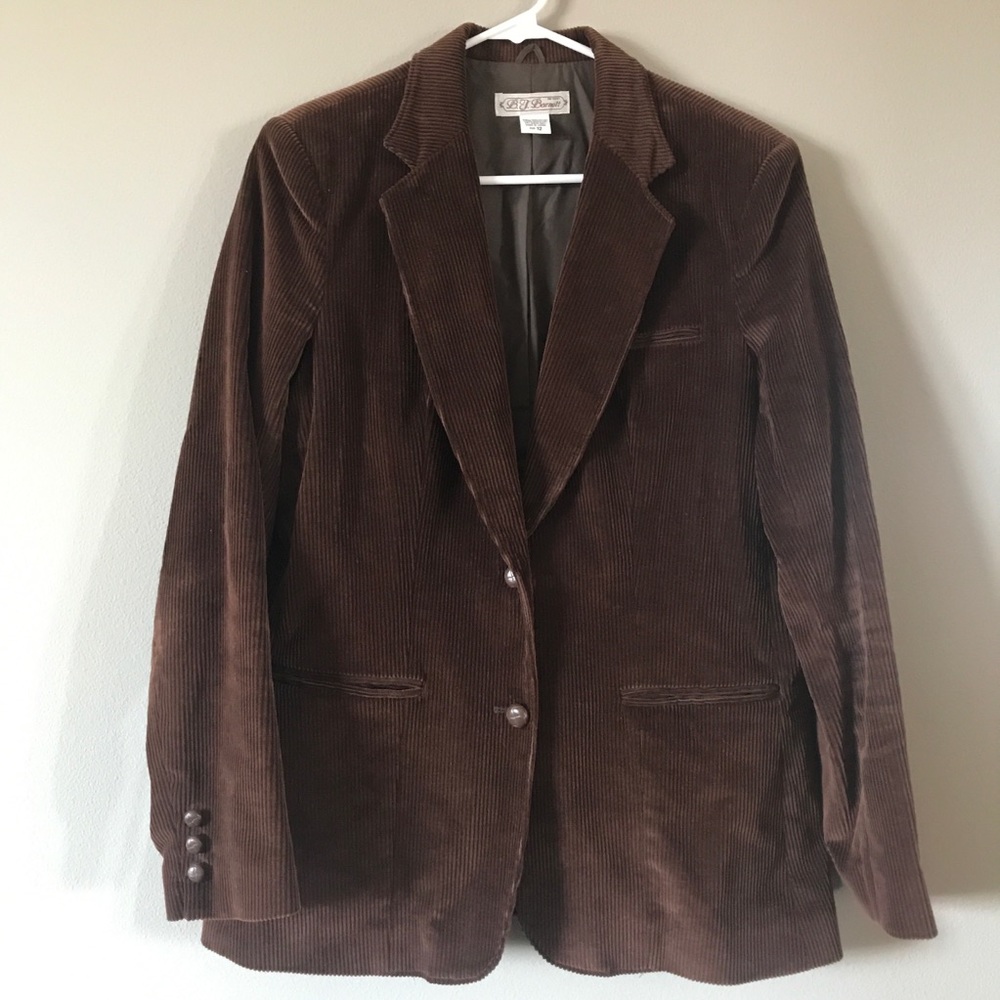 VTG Brown Corduroy 3-Pocket Blazer Dark Academia
